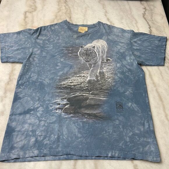 Vintage The Mountain Tie Dye Siberian Tiger N.W.F. Editions 1999 Made in USA - Picture 1 of 9